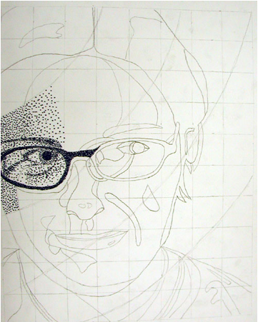 art lesson stipple mixed media